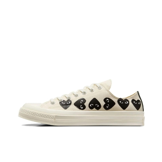 CDG Play x Converse 1970s White Black