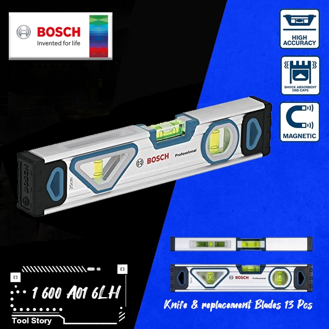 Bosch ระดับน้ำ ขนาด 25 cm แบบมีแม่เหล็ก 1600A016LH
