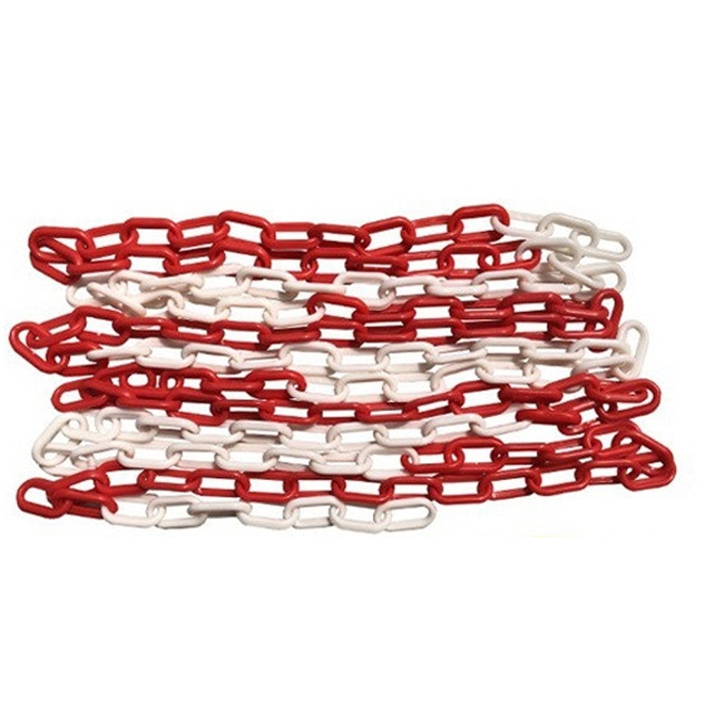 evebell โซ่พลาสติก 25 เมตร โซ่กั้นจราจร ป้องกันความปลอดภัย ติดตั้งง่าย - รูปที่ 5