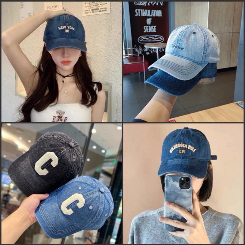 หมวกแก็ปยีนส์ (พร้อมส่ง ในไทย)