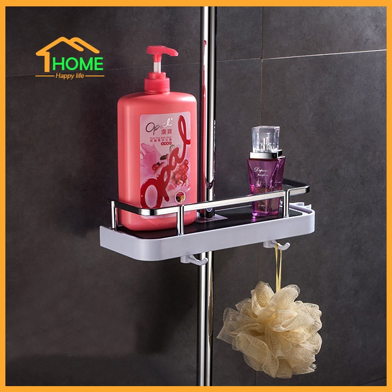 Wonderful life ชั้นวางของในห้องน้ำ ชั้นวางของห้องน้ํา ติดตั้งง่าย แบบไม่ต้องเจาะ