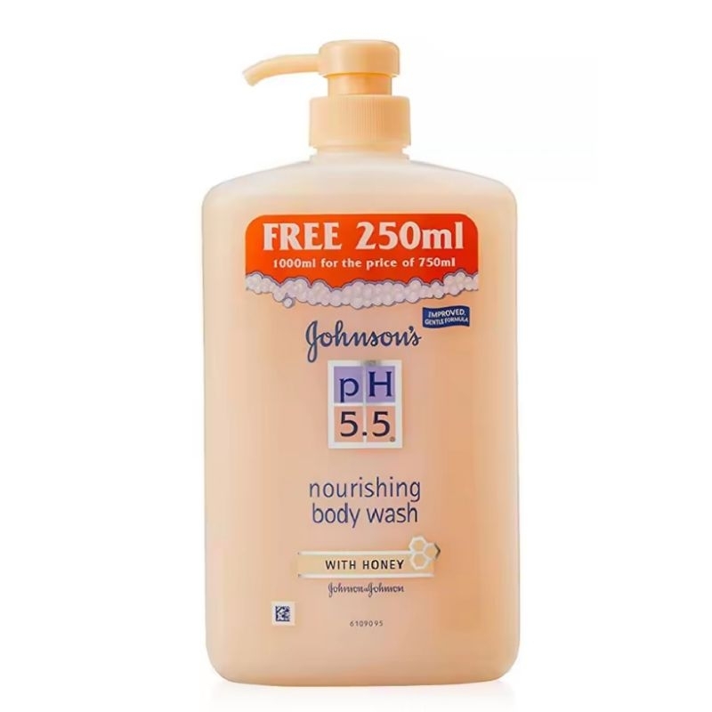 Johnson's pH 5.5 Nourishing Body Wash With Honey จอห์นสัน ครีมอาบน้ำสูตรผสมฮันนี่ ขนาด 1000 มล