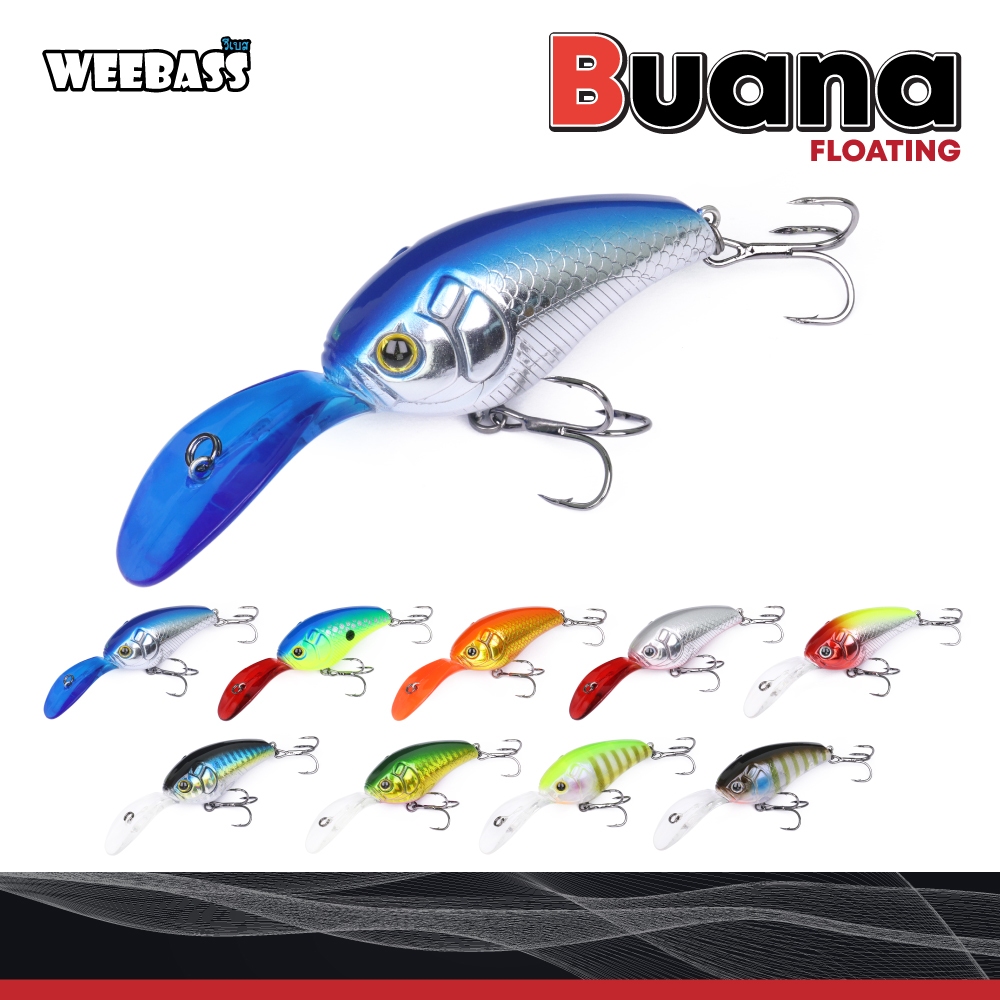 BUANA (Floating) 90mm/12g, 105mm/20g : Weebass เหยื่อปลั๊ก เหยื่อปลอม ช่อน ชะโด กระพง