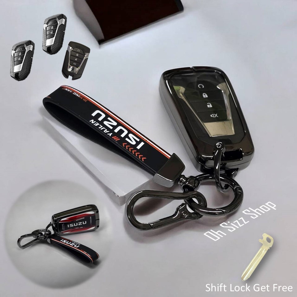 เคสรีโมทรถ Isuzu DMAX MUX 2024 วัสดุงานโลหะอัลลอย แผ่นใสด้านหน้ากันรอย และ ด้านหลัง TPU กันกระแทกลาย Sport Isuzu (Meta