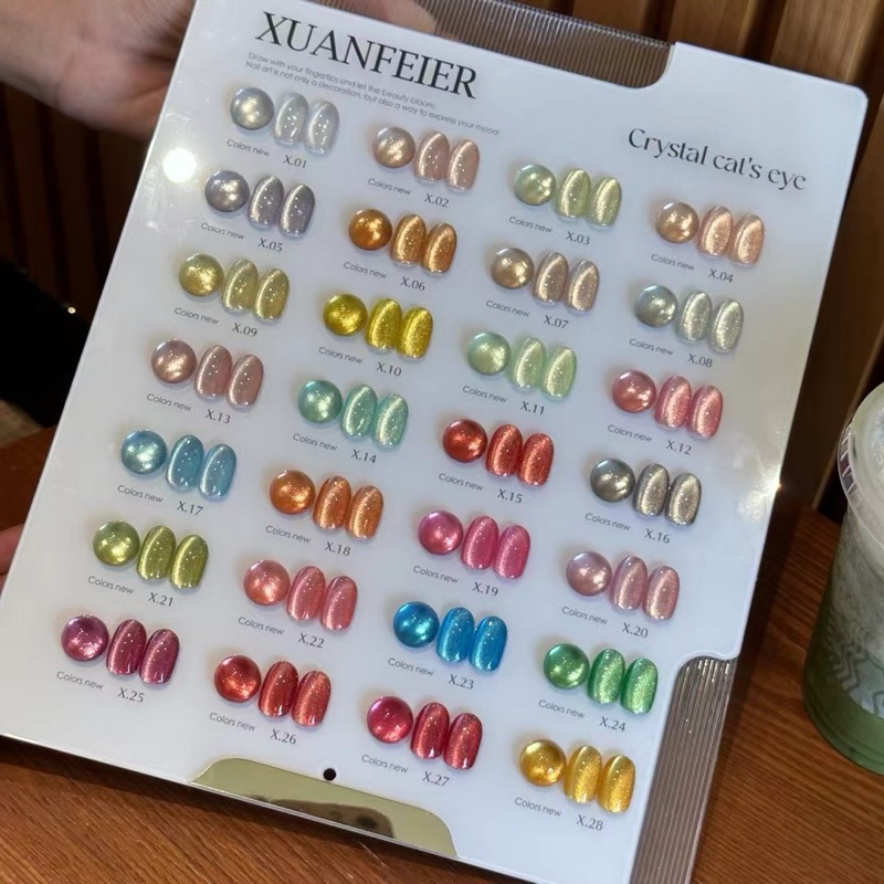 สีลูกแก้วพร้อมชาร์ท 28สีแถมชาร์ทสำเร็จ xuan