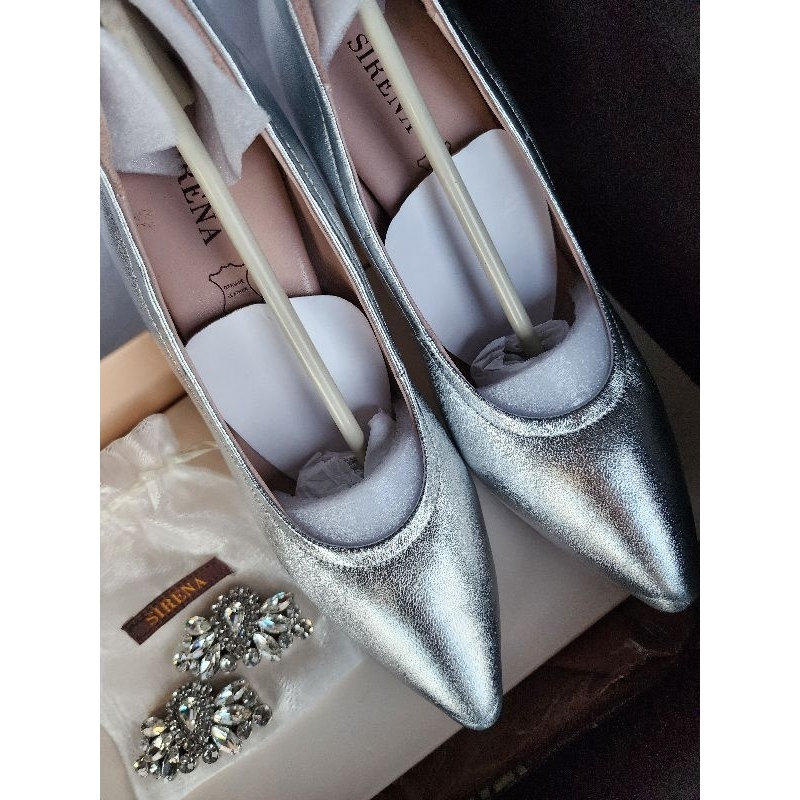 รองเท้าเจ้าสาวSirenaสีเงิน