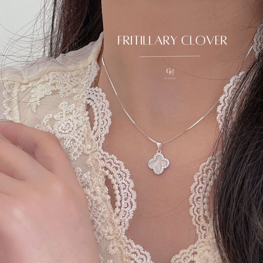 OUTLETS ล้างสต็อกจากโรงงานตรง สร้อย Fritillary Clover Valentine ของขวัญ ใบโคลเวอร์ สร้อยคอจี้ผู้หญิง