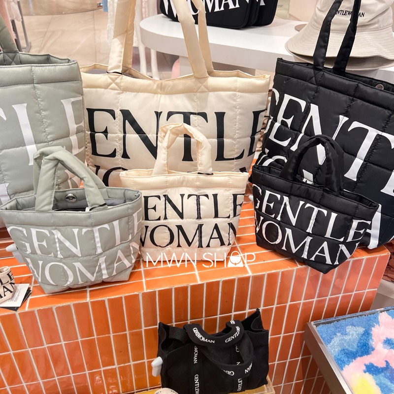 Gentlewoman มีโค้ดลด30% puffer bag กระเป๋าสะพายไหล่ กระเป๋าถือ ของแท้จากชอป