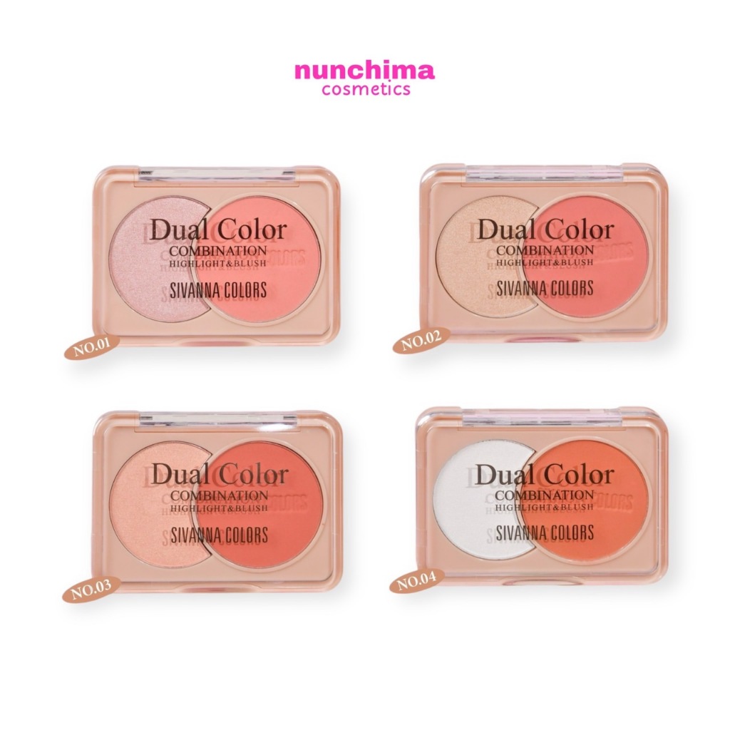 HF722 Sivanna Colors Dual Color Combination Highlight & Blush ซีเวนน่า ดูเอิล คัลเลอร์ส คอมบิเนชั่น ไฮไลท์ แอนด์ บลัช