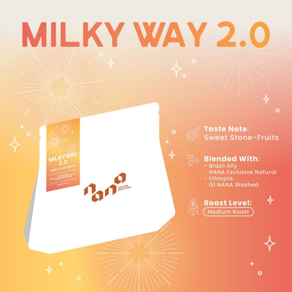 Nana Coffee Roasters เมล็ดกาแฟ คั่วกลาง - Milkyway 2.0 200g.