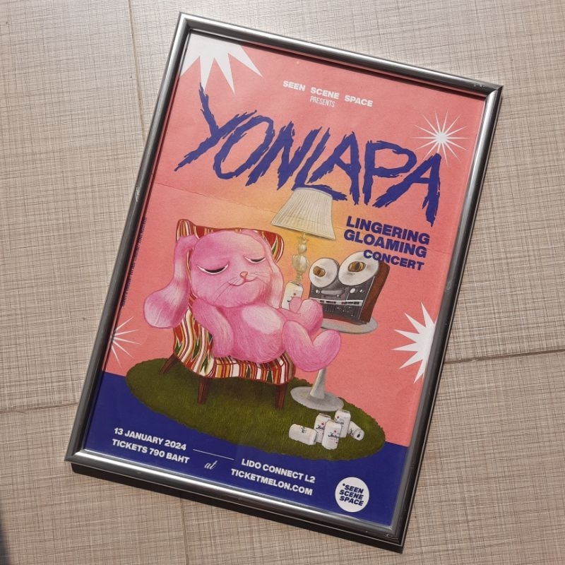 Poster | Yonlapa | โปสเตอร์วง Yonlapa 2024 at Lido connect Ver.พื้นหลังชมพู | ลิขสิทธิ์​แท้จากวง