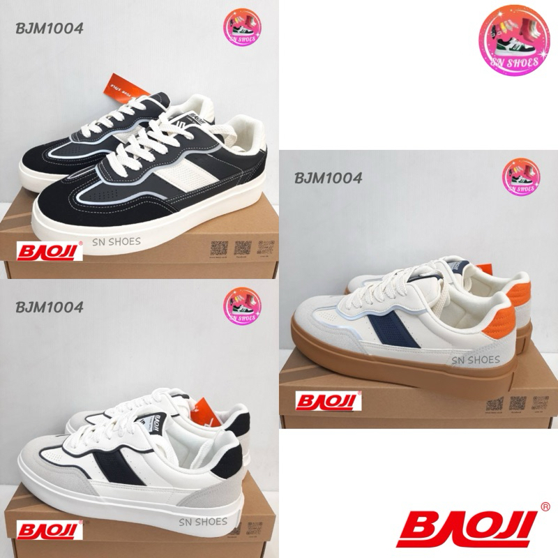 รองเท้าผ้าใบบาโอจิ BAOJI เเท้100% BJM 1004 รองเท้าผ้าใบผู้ชาย ไซร้ 41-45