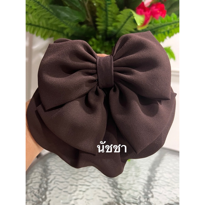 เน็ตติดผมสีน้ำตาลผ้าชีฟองงานแฟชั่นราชการพยาบาล