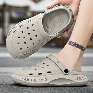 LHSunday สินค้าพร้อมส่ง รองเท้าแตะลำลองหัวโต ทรงสปอร์ต ลายสก…