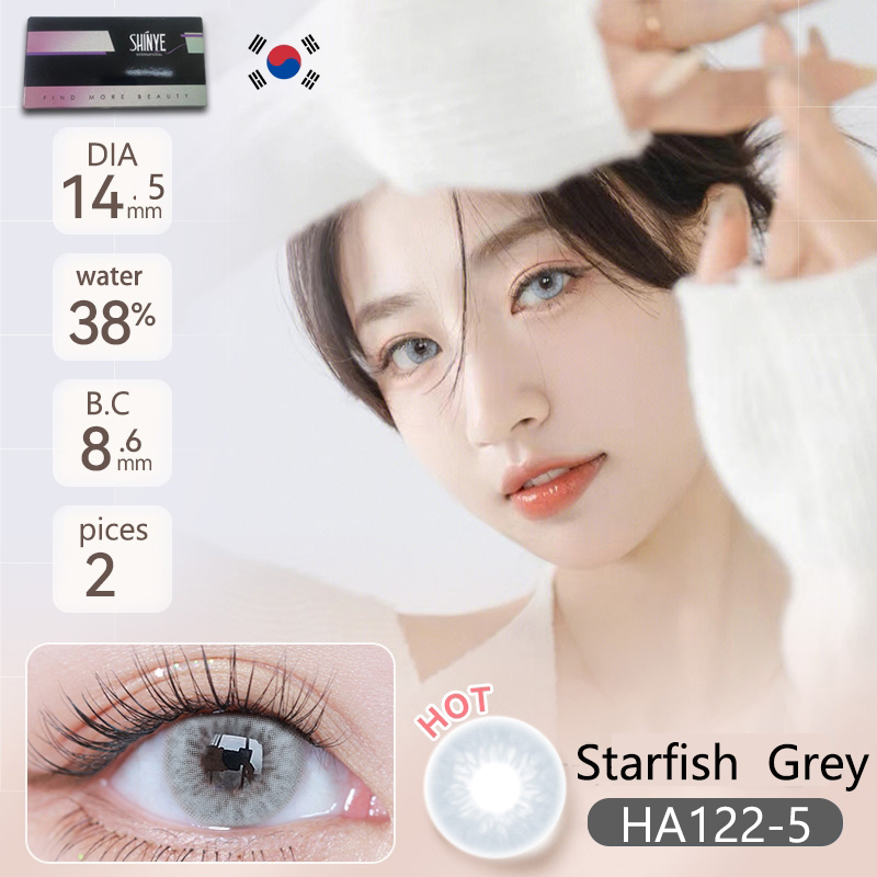 （COD）คอนแทคเลนส์สีคู่ขนาดเส้นผ่านศูนย์กลาง 14.5MM ปริมาณน้ำ 38% สั้น -0.00 ถึง -4.50