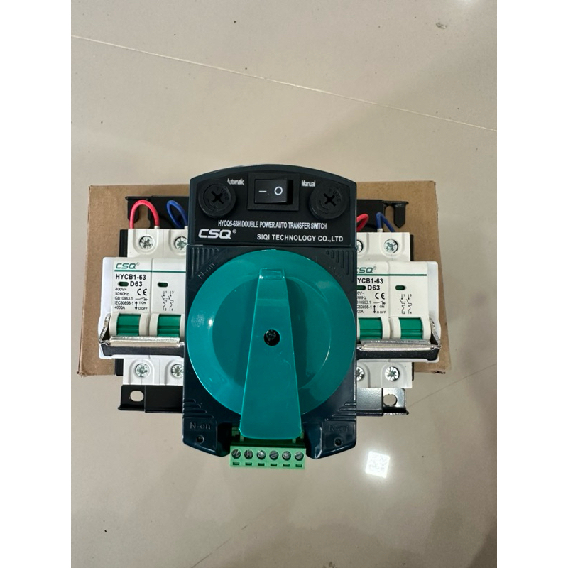 สวิตซ์สลับแหล่งจ่ายไฟอัตโนมัติ ATS CSQ 220V 1Phase ขนาน 63A Automatic Transfer Switch