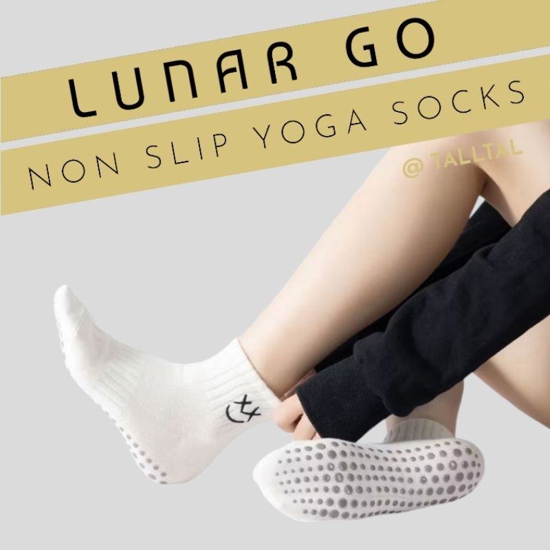 ถุงเท้าโยคะ LUNAR GO กระชับเท้าซับเหงื่อ มีปุ่มกันลื่น PVC พร้อมทุกท่าไม่มีสะดุดได้ทั้งวัน