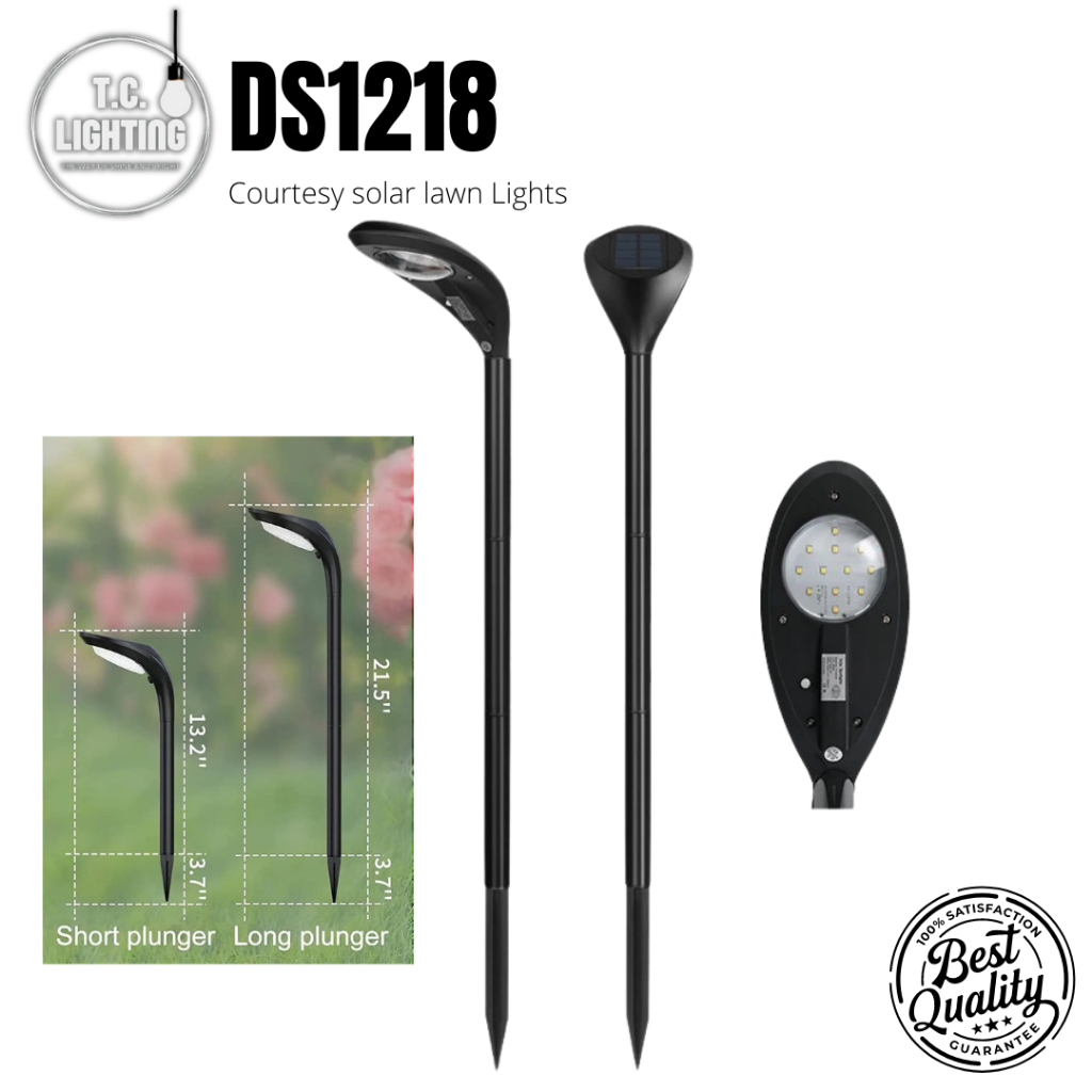 TC เสาไฟปักสนามโซล่าเซลล์ ไฟทางตกแต่ง ไฟสนามโซล่าเซลล์ รุ่น DS1218 Courtesy Solar lawn lights คุณภาพดี