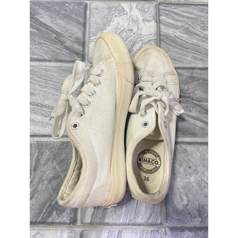 ส่งต่อ Kim&Co. รองเท้าผู้หญิง รองเท้าผ้าใบกันน้ำ รุ่น KF007W - สีขาว(WHITE)