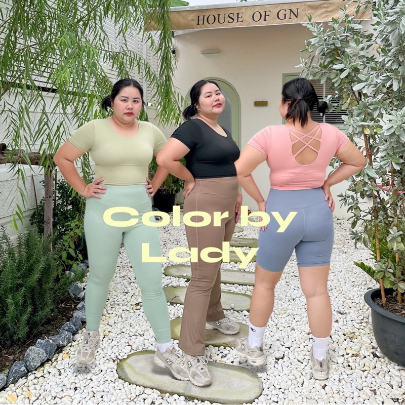 Lady M | Color by Lady เสื้อครอปออกกำลังกายสาวอวบ สีสันสวยสดใส ใส่ไปฟิตเนส เล่นโยคะ Everydaylook