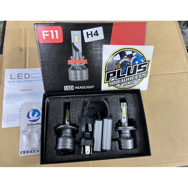 หลอดไฟหน้า รถยนต์F11 H4 (แถมฟรี หลอดไฟหรี่สีขาว1คู่)