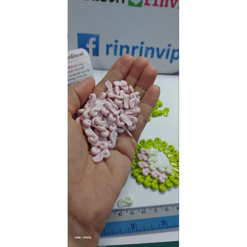 กลีบดอกรักซีก/ ซีกกลีบดอกรัก สีชมพูอ่อน ทำจากพลาวติก 100 กลีบ ละ 85 บ.