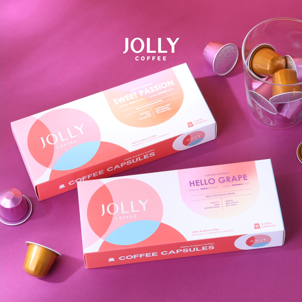 JOLLY COFFEE กาแฟแคปซูล สำหรับเครื่อง Nespresso (10 แคปซูล) มี 3 รสชาติให้เลือก