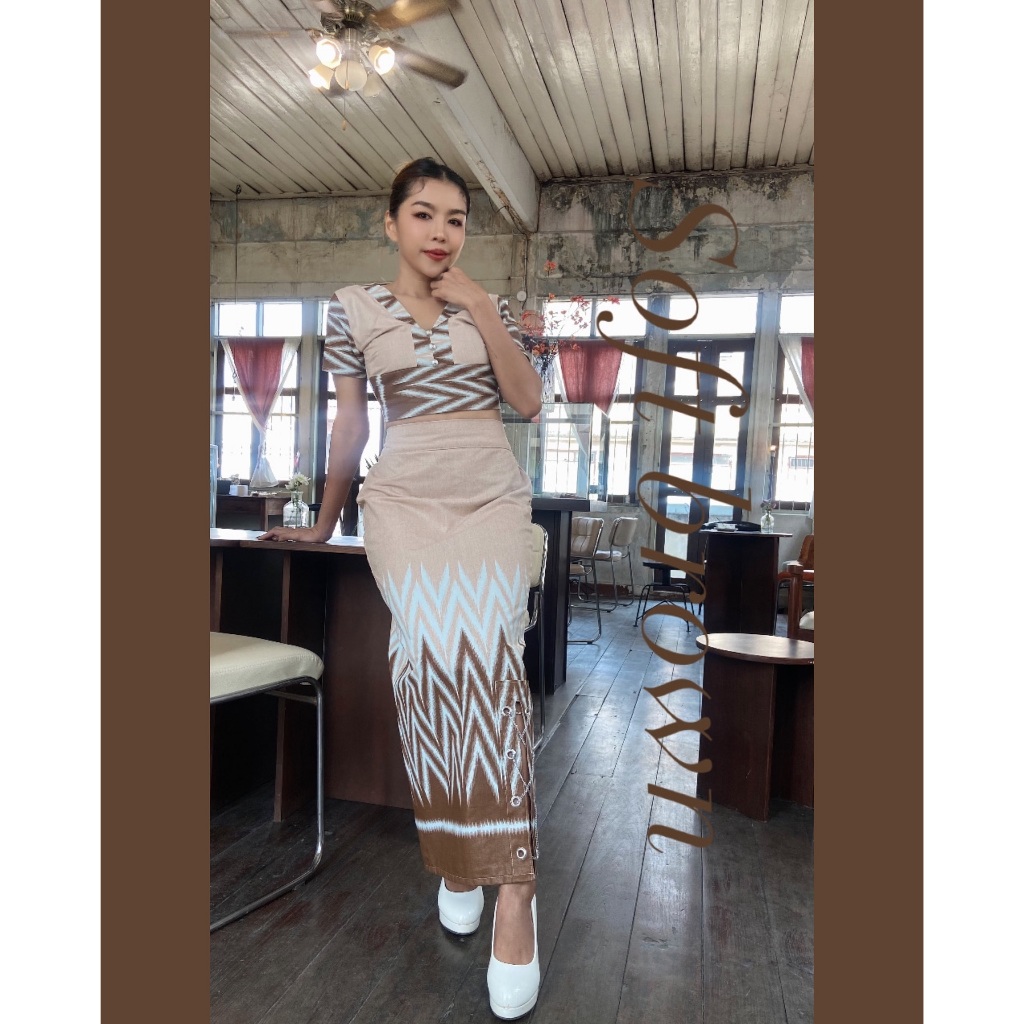ชุดเซ็ต ลายไทยน้ำตาลคลาสสิค Soft Brown