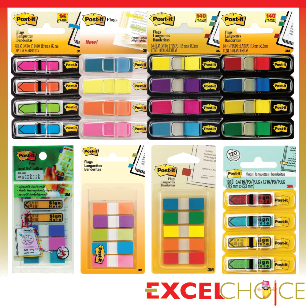 [ซื้อสินค้า3Mครบ250บ. แถมเทป408หรือ4010] โพสท์-อิท แฟล็กซ์ อินเด็กซ์ 683 684 Post-it flags 3M ***ของแท้