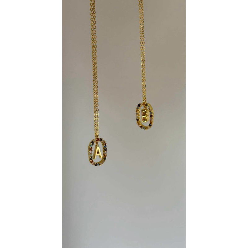 Nopphakao initial necklace สร้อยตัวอักษร นพเก้า