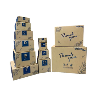 กล่องไปษณีย์ พัสดุ thank you เบอร์ E (20 ใบ)
