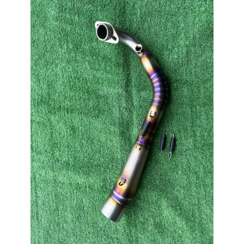 คอท่อไทเทเนี่ยม  ZONTES​ 350E​   คอท่อไทเทเนี่ยม  แท้100%ใส่กับท่อเดิม  พร้อมสลิปออนใส่กันร้อนได้เหม