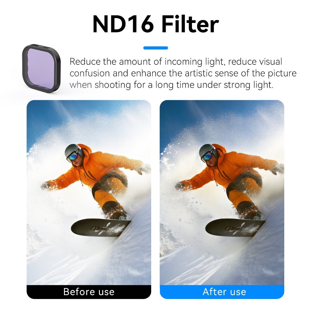 Telesin CPL+ND8/16/32 lens filter kit for GoPro 13
