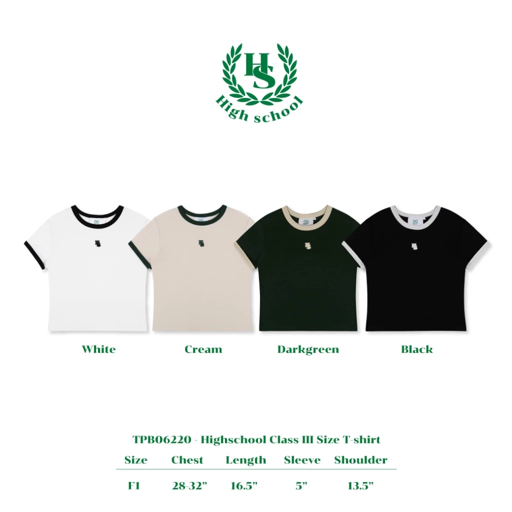 Highschool - เสื้อยืดไซส์คลาสที Class lll Size T-shirt รุ่น - TPB06220