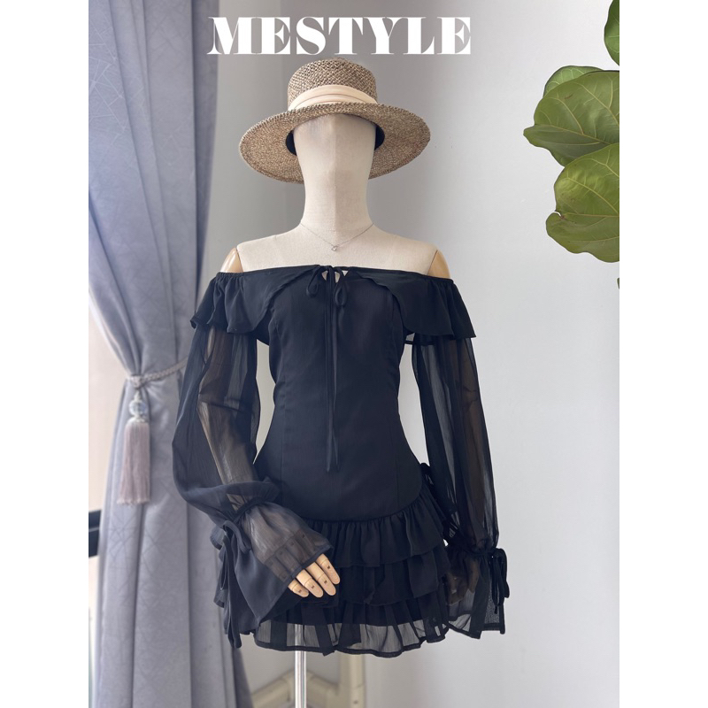 Saysy Seoul - ชุดเดรสปาดไหล่ เดรสน่ารักๆ เดรสสวย