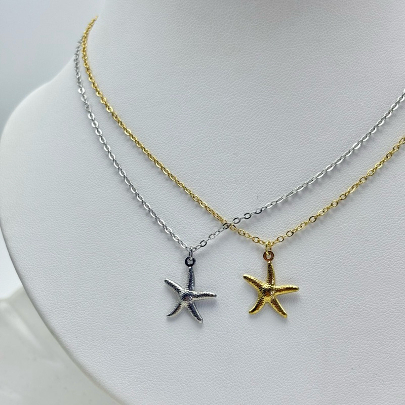 Piing me Stainless steel Starfish Pendant Necklace | สร้อยคอสแตนเลสพร้อมจี้ปลาดาว (พร้อมส่ง)