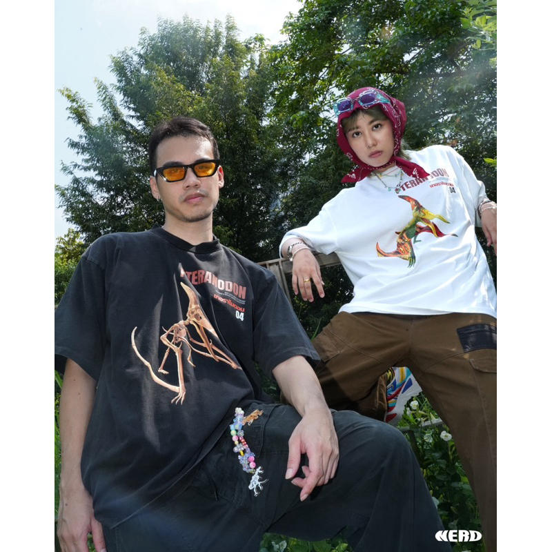 NERDBKK - <PTERANODON> Oversized T-shirt bone
