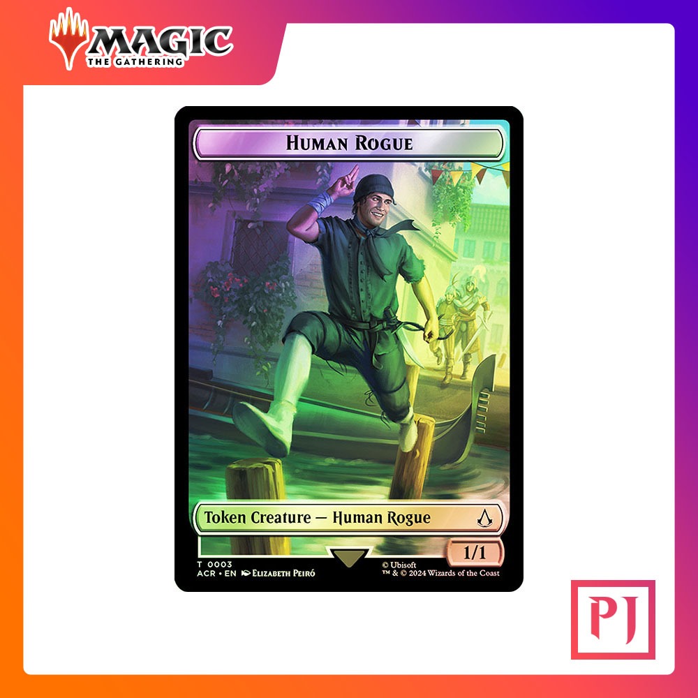 [MTG] Human Rogue // Token Assassin Token [ACR] [TOKEN] [COMMON] [FOIL] [ENG] (การ์ดเมจิค / Magic th