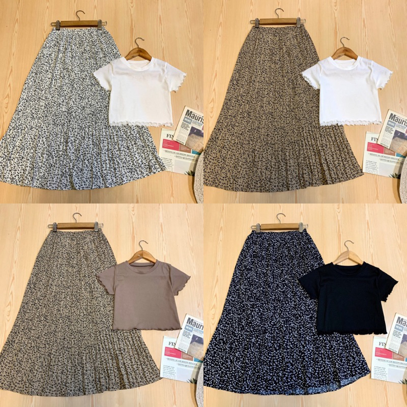 LILY เซ็ต 2 ชิ้น[เสื้อ+กระโปรง] ชุดเซ็ต ชุดเซท ชุดใส่เที่ยว งานสวยมากค่า