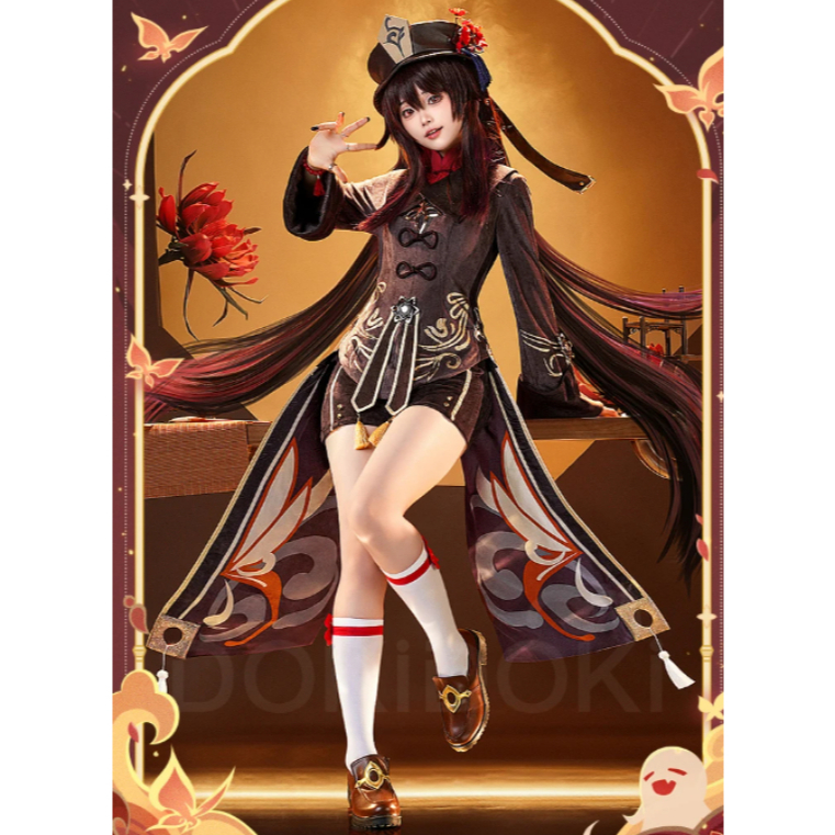 1/3 Delusion Hutao Cosplay Game Genshin Impact Cosplay HuTao Costume Metal Accessories Halloween Plu