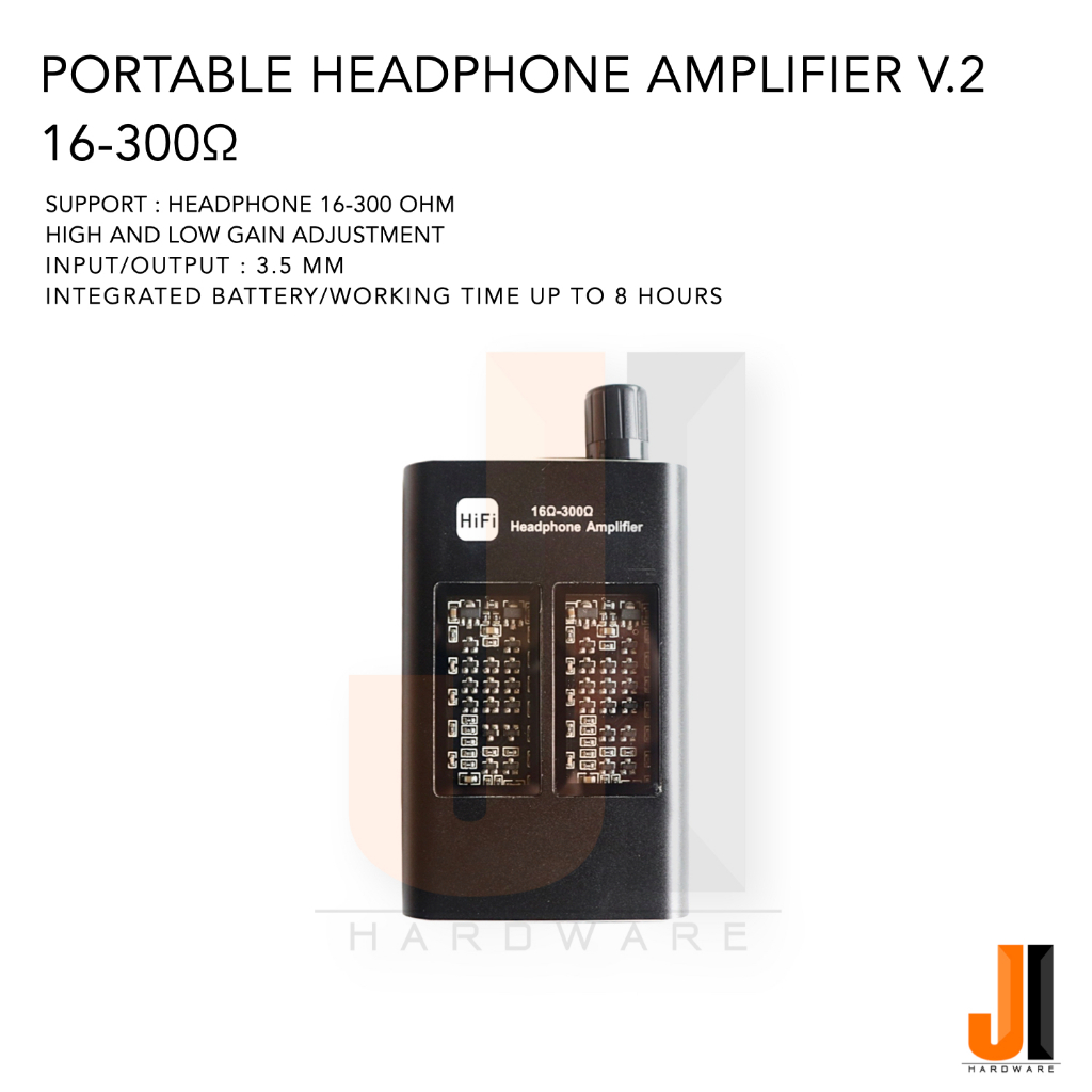 Portable Headphone amplifier 16-300 Ohm V.2 (แอมป์หูฟังแบบพกพา) ของใหม่ไม่มีกล่องมีการรับประกัน