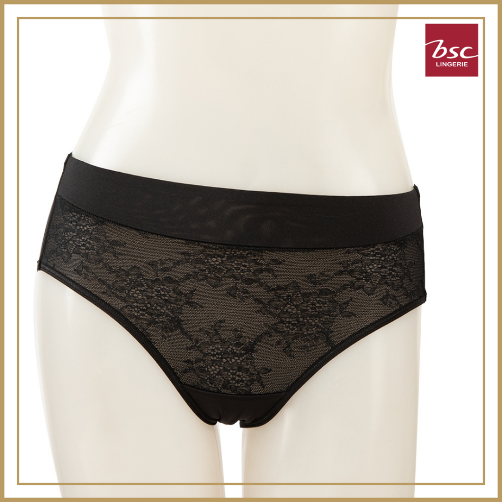 BSC Lingerie กางเกงชั้นในลูกไม้ ทรงครึ่งตัว มีให้เลือก 3 สี รุ่น BU4310