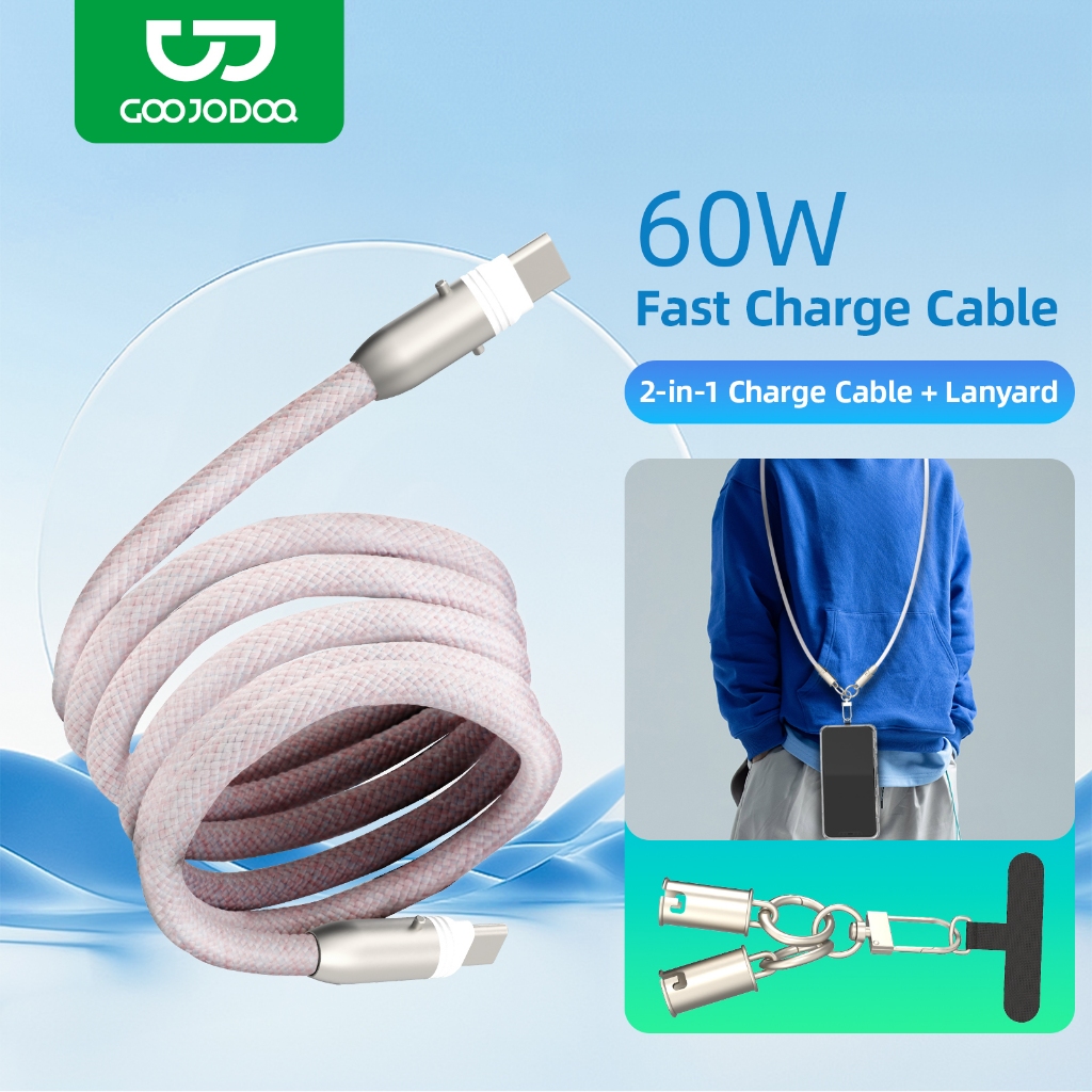 GOOJODOQ multifunctional charging cable 60W fast charging and transmission 2 types and lengths to choose