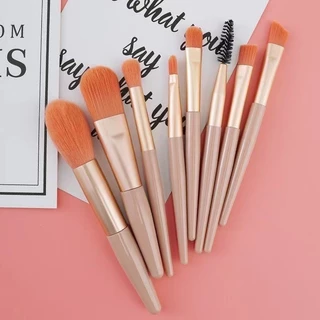 ชุดแปรงแต่งหน้า Makeup Brush แปรงเครื่องสําอาง ขนแปรงนุ่มปลอดภัยไม่แพ้ ชุดละ8 G2832