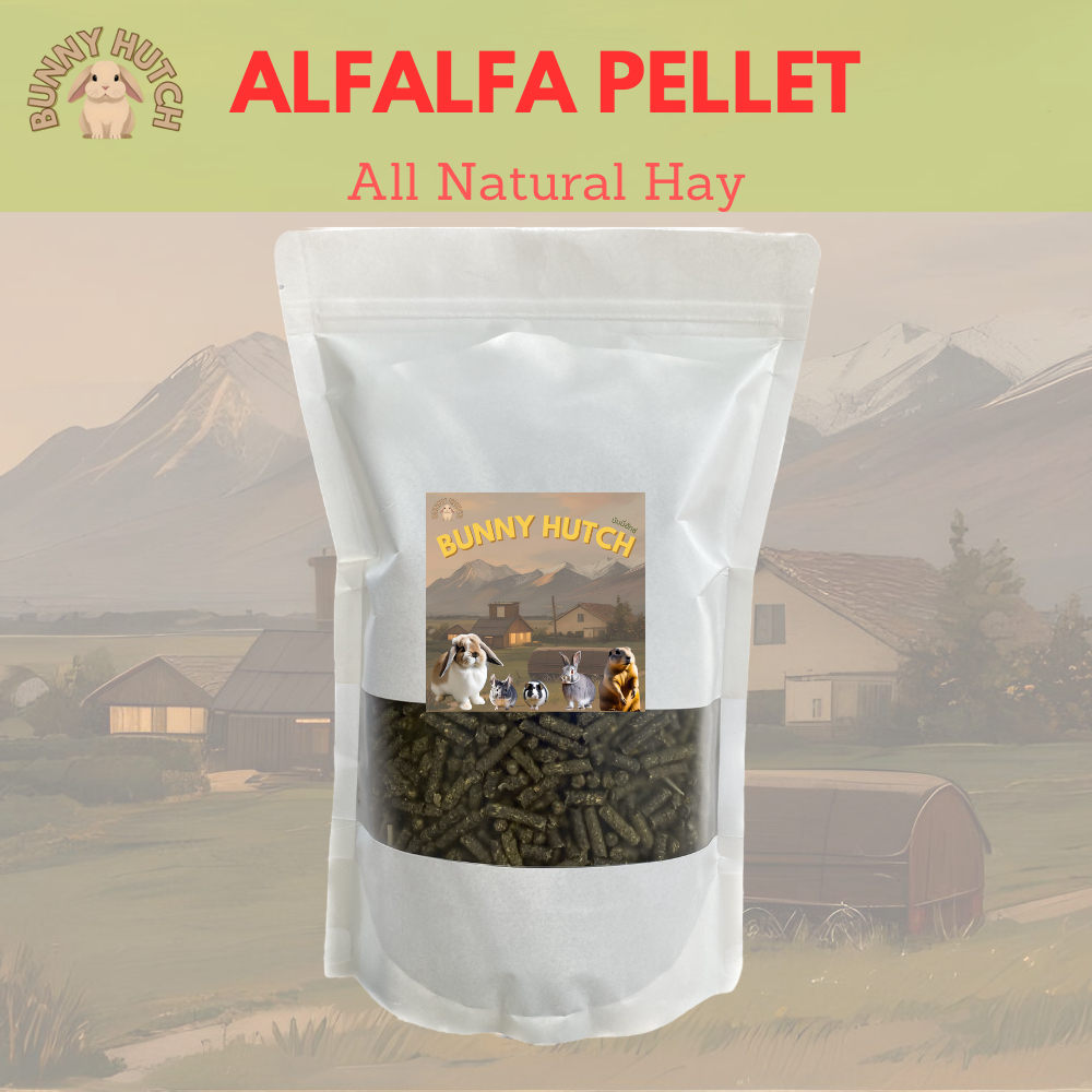 หญ้า อัลฟาฟ่า อัดเม็ด RabbitJoy_Alfalfa Pellets 💯 % 1kg