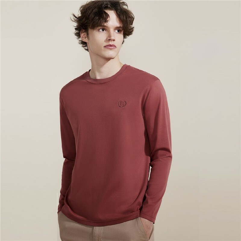 GIORDANO เสื้อยืดแขนยาวผู้ชาย Men's Slim Fit Tee 01023791