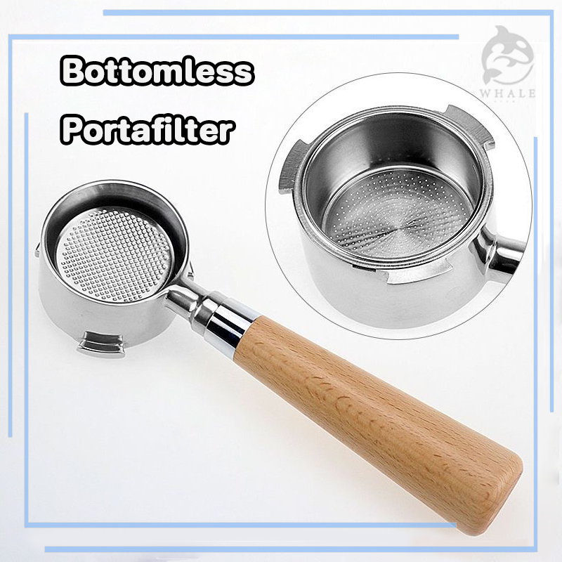 ☕☕ 51mm ก้านชงกาแฟ ด้ามชงกาแฟ หัวชงกาแฟ Bottomless Portafilter stainless 304