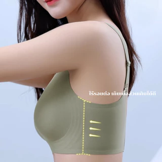 บราไร้โครงผู้หญิง B-105 ชุดชั้นในบราไร้โครง เสื้อในผ้าลื่นใส่สบาย ตะขอหลัง มีฟองน้ำเสริม สินค้าตกปก พร้อทส่งจากไทย