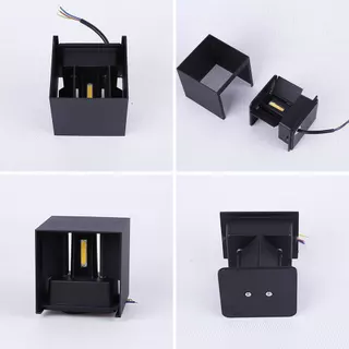 【COD】7W 12W LED โคมไฟติดผนัง กันน้ำกลางแจ้ง โคมไฟตกแต่ง บ้านโคมไฟติดผนังอลูมิเนียมพื้นผิวติด