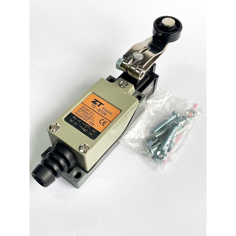 TZ-8104 (แพ็ค1ตัว) TZ-8104 Limit Switch ลิมิตสวิทช์ 8104 5A / 240VAC 1NO, 1NC ยี่ห้อPNC,ZT(คัดเกรด)ส